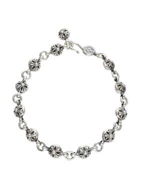 Chrome Hearts No1 Ball 1 Cross Silver Bracelet